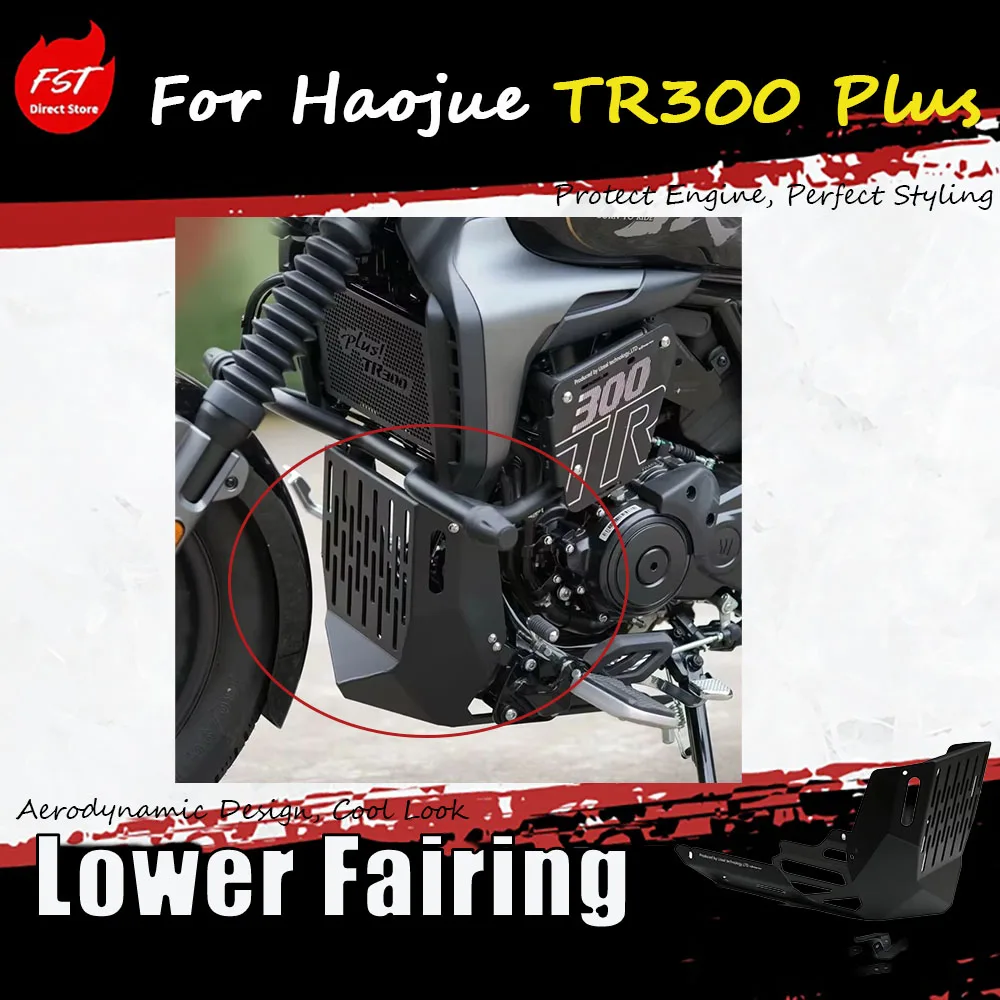 For Haojue TR300 Plus modified with accessory aluminum full-cover underbody air dam engine underbody under-damper cover