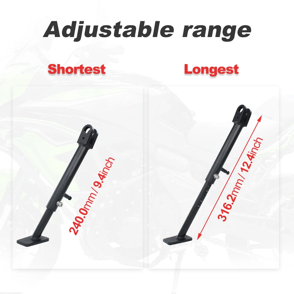 

Fit For Kawasaki Versys 650 KLE650 2015-2020 2021 2022 2023 2024 Motorcycle Accessories Adjustable Kickstand Side Stand Support
