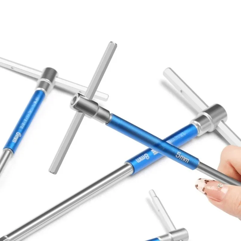 8pcs-iron-frame-hexagonal-repair-wrench-t-shaped-handle-set-bicycle-repair-tool-t-l-shaped-sliding-rod-hexagonal-wrench