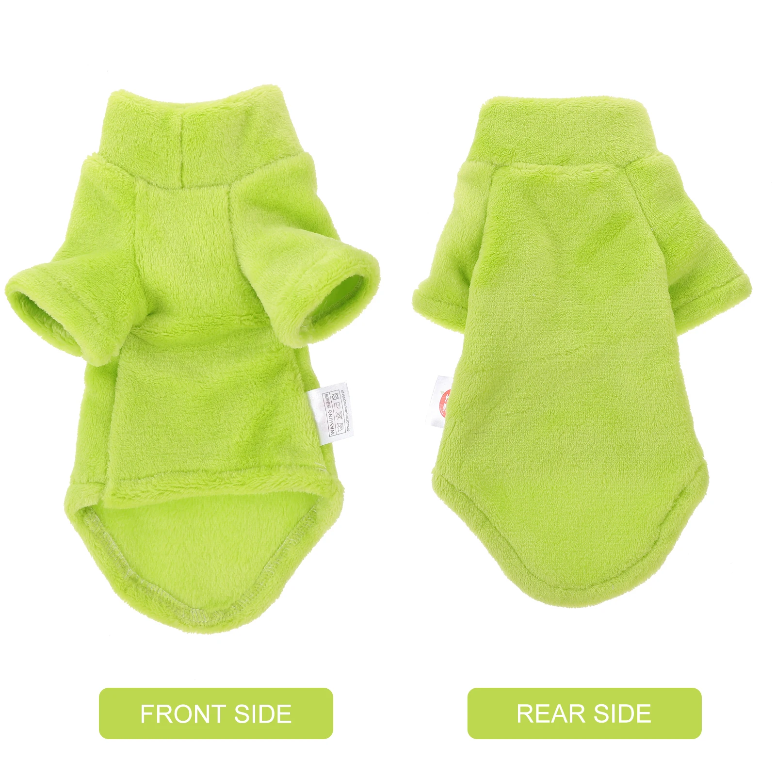 

Sphynx Cats Clothes High neck Warm Coat XS Light Green Winter Pet Costume Cat Apparel Clothes for Sphynx