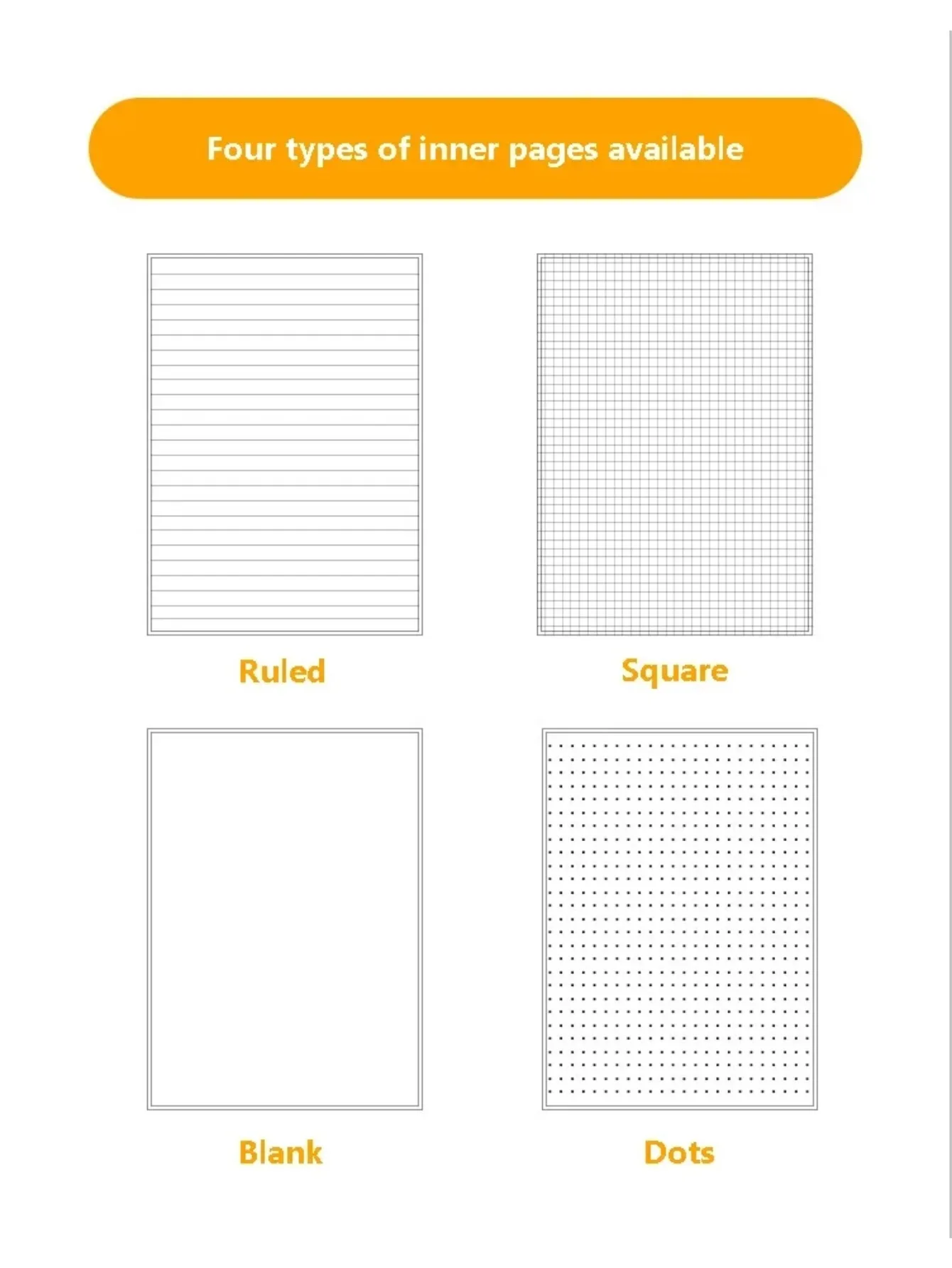 A5 Coil Notebook Lined Dots Blank Grid Paper Journal Book For School Office Supplies Stationery