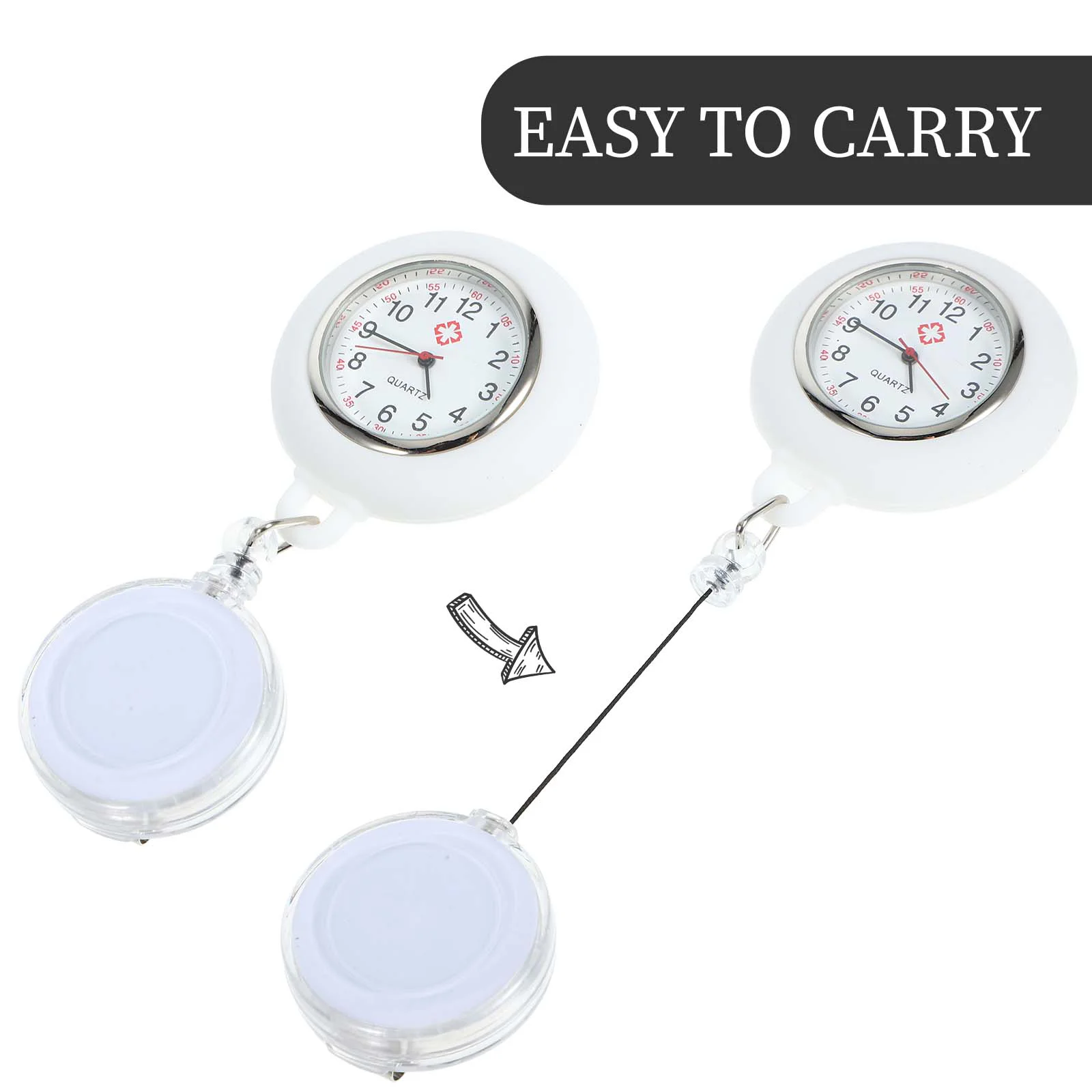 Nurse Watch -on Pocket Key Chain for Student Badge Reel Hanging Creative