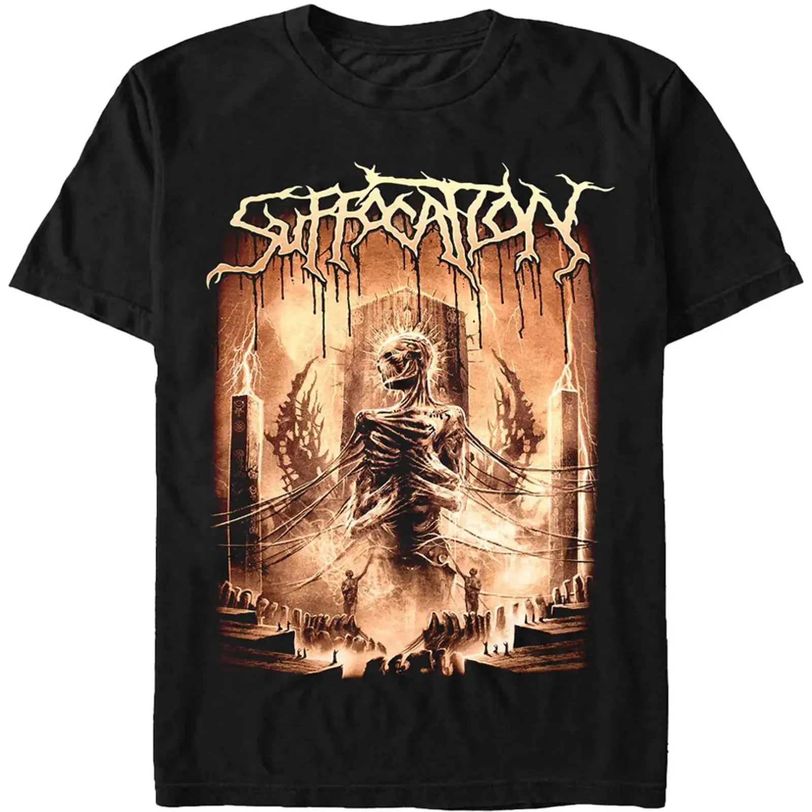 NEW Suffocation Band  Cotton Black All Size T Shirt AR919 vintage Washed Comfortable Unisex Casual Versatile homme fashion
