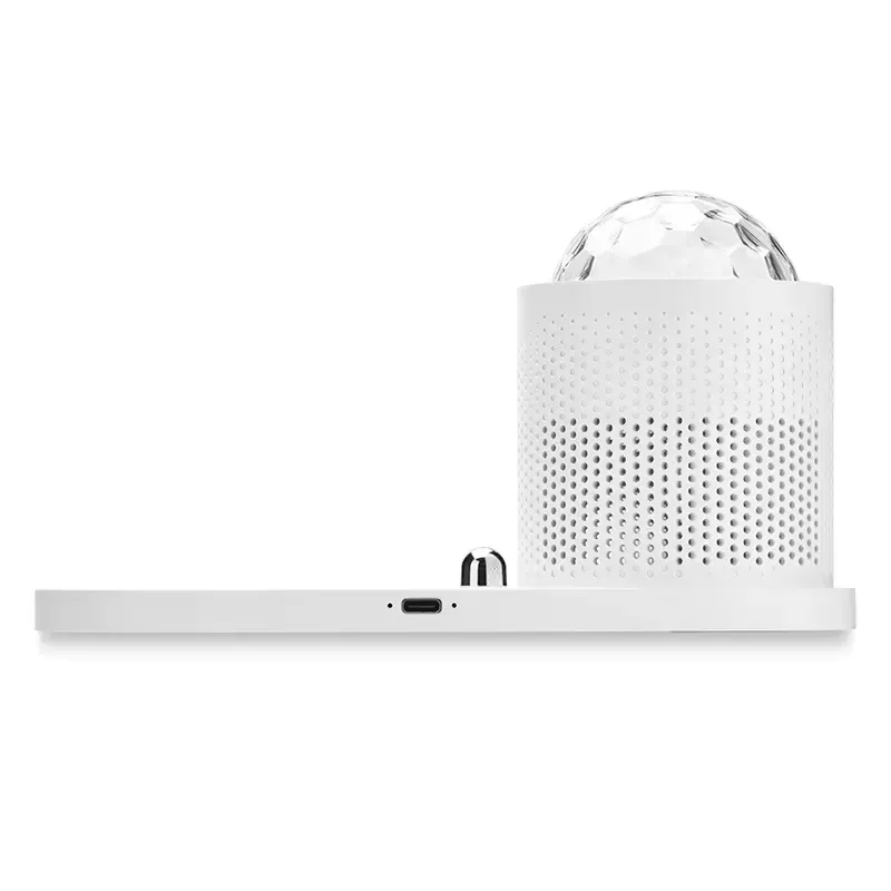 Electric 3-in-1 wireless charging speaker with maximum power of 15W, with LED lights and star projector, suitable for home