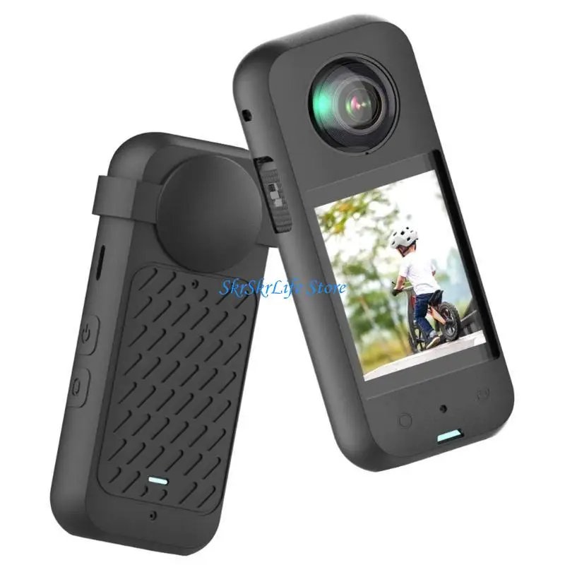 

E65E Flexible Silicone Protective Cover Lens Protector for 360 Sports Camera Outdoor Photography and Travel Use