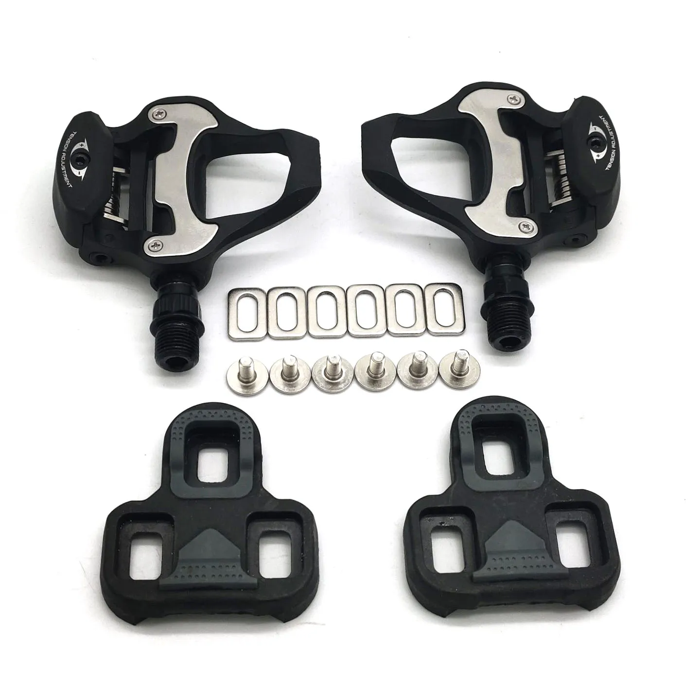 Road Bike Pedals Suitable forLookKeo/ShimanoR550 Self-locking Professional Bike Pedal with Cleats Bike Pedal Bicycle Accessories