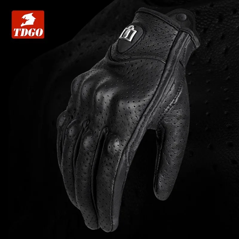 

Winter Motorcycle Full-finger Gloves, Men's and Women's, Leather Carbon Fiber, Breathable Off-road Motorcycle Riding Gloves