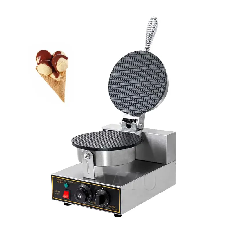 Electric Crispy Egg Roll Maker Omelet Crepe Baking Pan Waffle Pancake Oven Diy Ice Cream Cone Machine