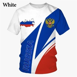 Summer Russian Flag 3D Print T Shirt Men Y2k Clothing Mens Perfect Football T-shirt Kids Oversized Breathable Casual Tee Tops