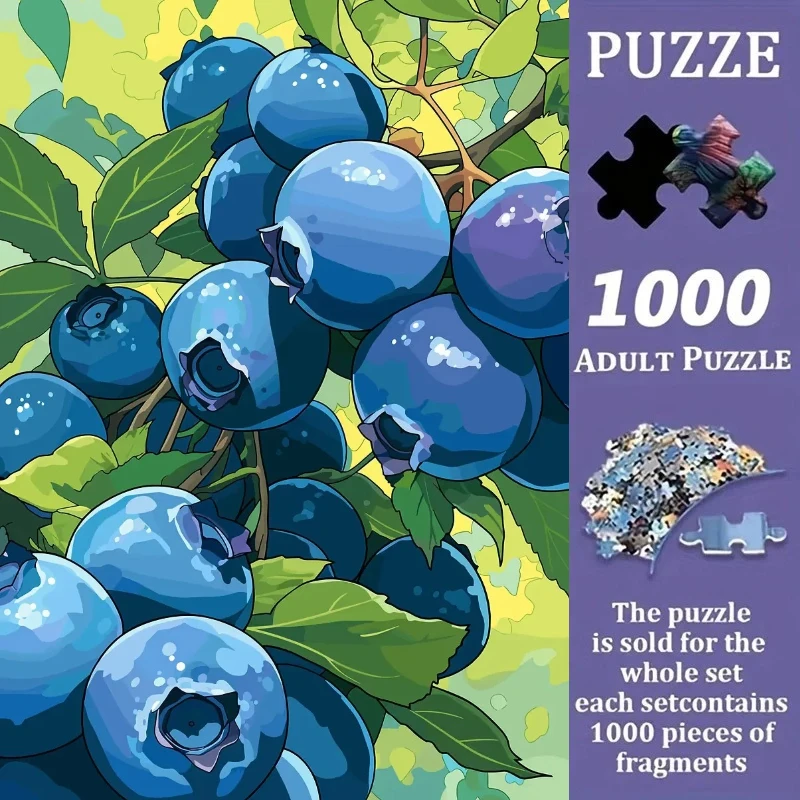 1000pcs Adult Jigsaw Puzzles Fruit Still Life Illustration Suitable for Adults & Families - Challenging Large Pieces, Portable