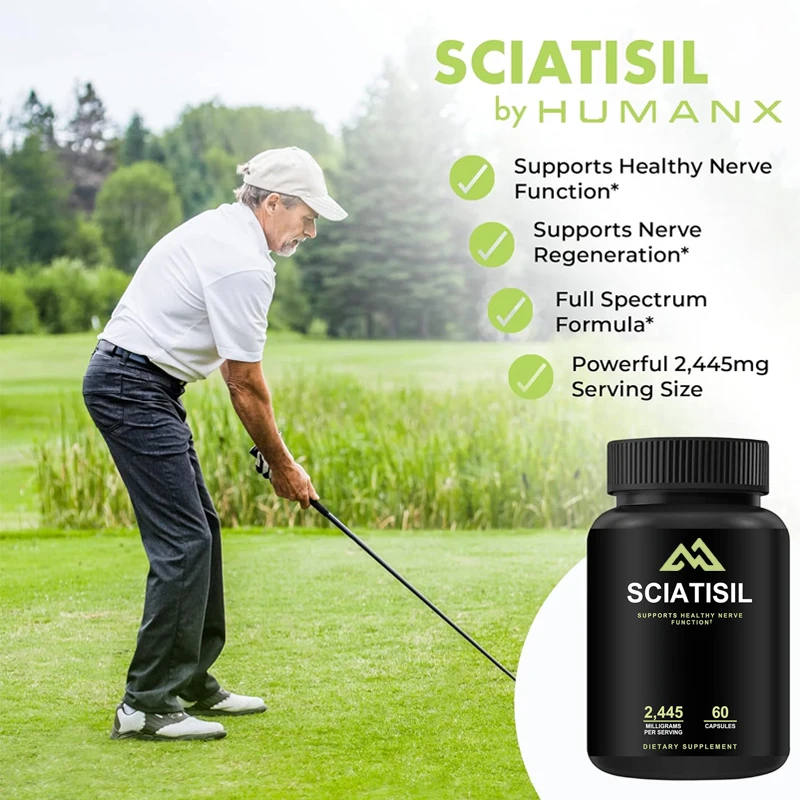 Sciatica Focused Formula - Neural Support Supplement, containing stable R-lipoic acid and vitamins to promote overall health