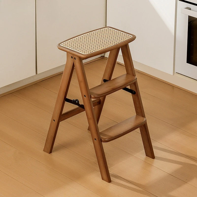 Household Multifunctional Folding Stool Portable Ladder Ladder Flower Rack Kitchen