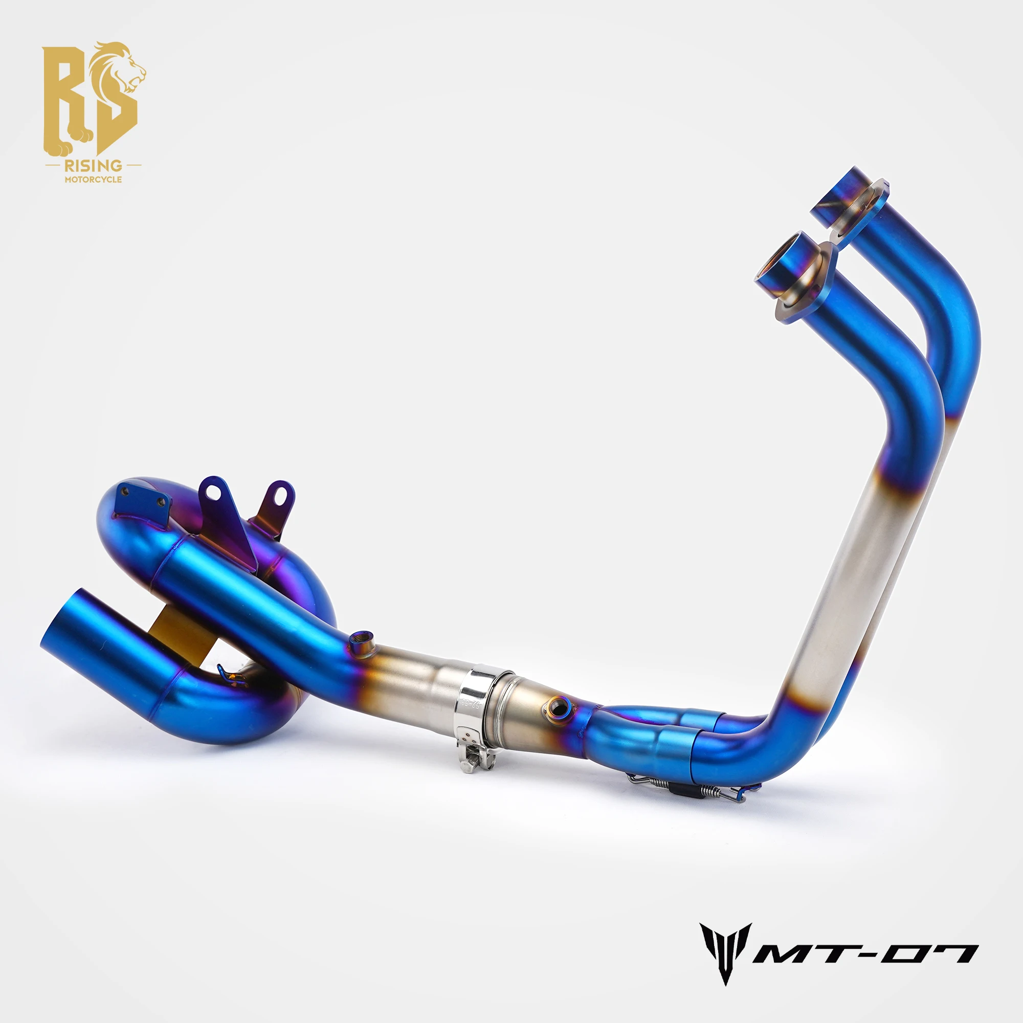 For Yamaha YZF MT07 FZ-07 MT-07 XSR700 2014-2026 swirl Flow Slip-On Full Exhaust System Front Pipe Motorcycle Muffler Escape