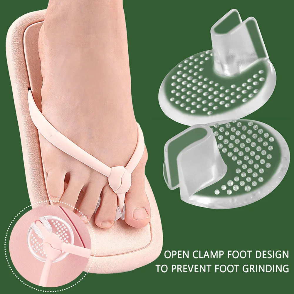 

Transparent Flip-Flop Pads Anti-Slip Gel Toe Guards Cushions For Slipper Sandals