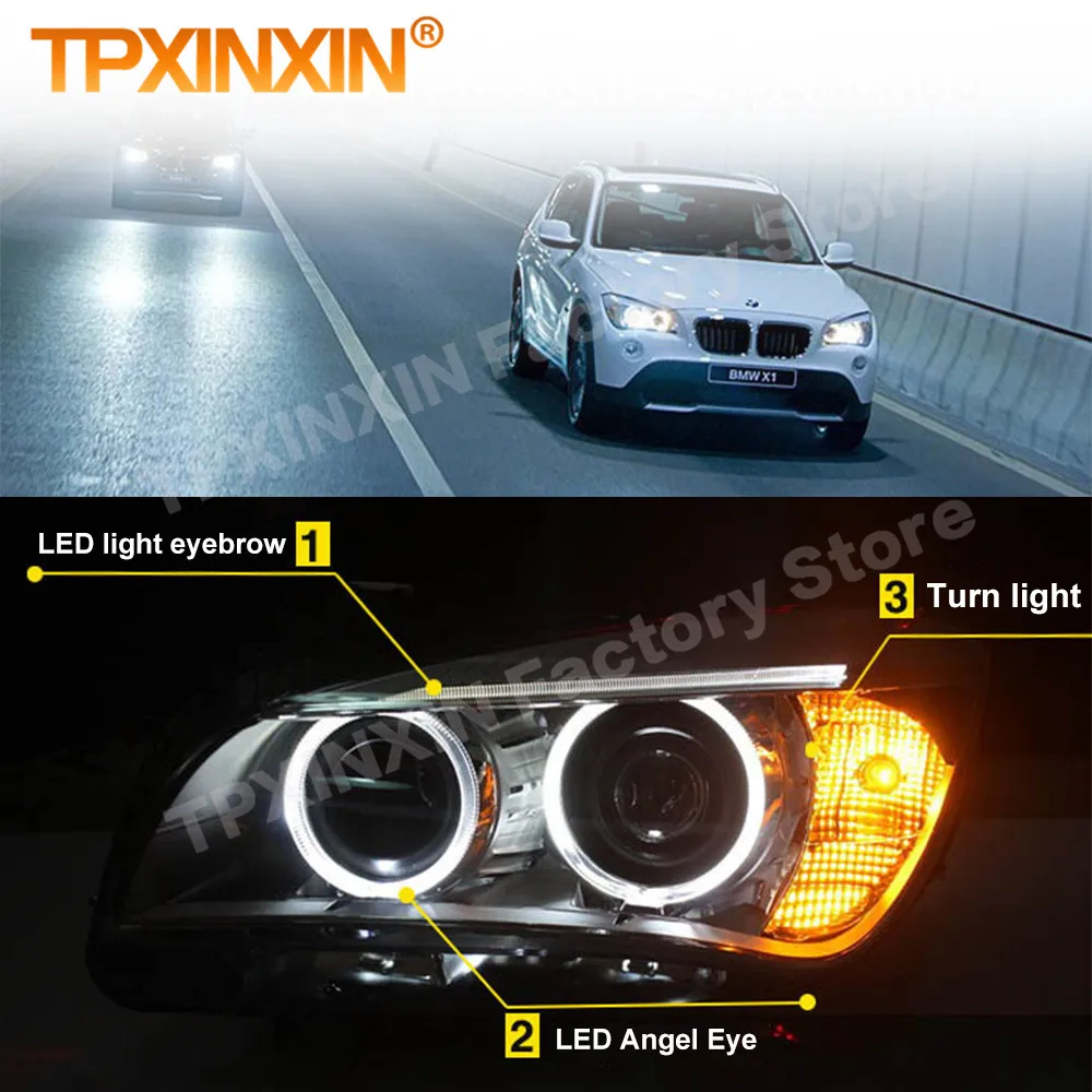 Car LED Headlight Lamp Assembly For BMW X1 2009 2010 2011 2012 2013 2014 2015 Headlight High Beam Lights Low Beam Lights