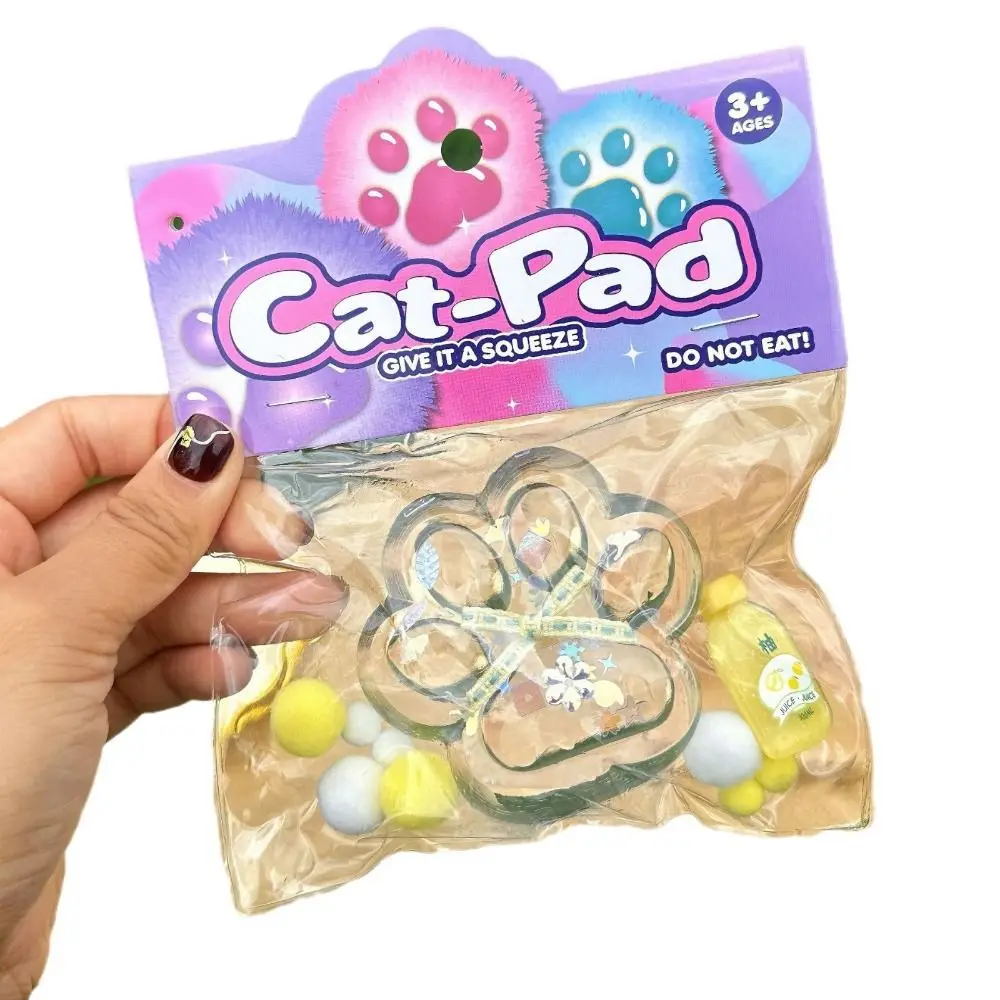 Mini TPR Cat Paw Slow Rebound Toy Transparent Pearl Squeeze Cat Paw Soft Creative Cat Claw Pinch Toy Unikalny prezent