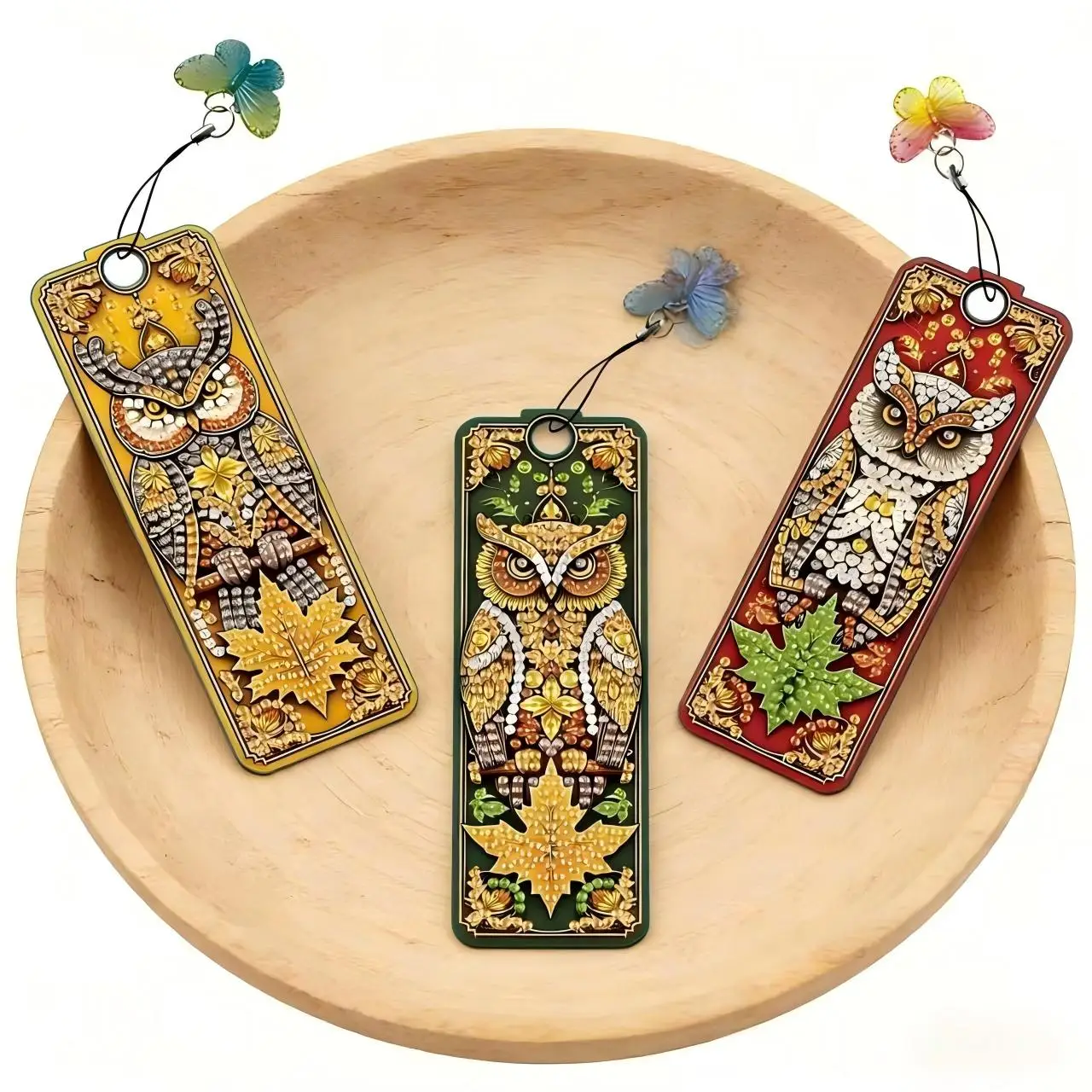 

DIY Craft Kit Owl Full Diamond Bookmark Cute Animal Rhinestone Inlaid Book Clip Creative Handmade Gift