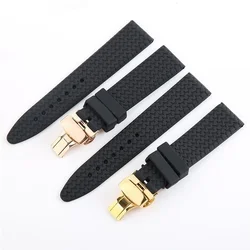 Rubber Watch Strap for Chopin Chopard Series Sports Mechanical Men Silicon Watch Band Accessories 21 23mm Wrist Strap