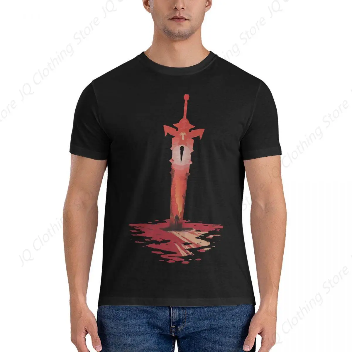 Maykr Crucible T-Shirts for Men Quake Fun Pure Cotton Tees O Neck Short Sleeve T Shirt Gift Clothing