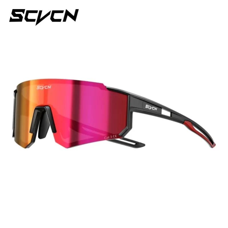 SCVCN Neue Outdoor-Fahrradbrille für Männer, Straßenfahrbrille, Sportbrille für Bergsteigen, Damen-Fahrradbrille, UV400-Schutz, Pickleball- und Baseball-Brille