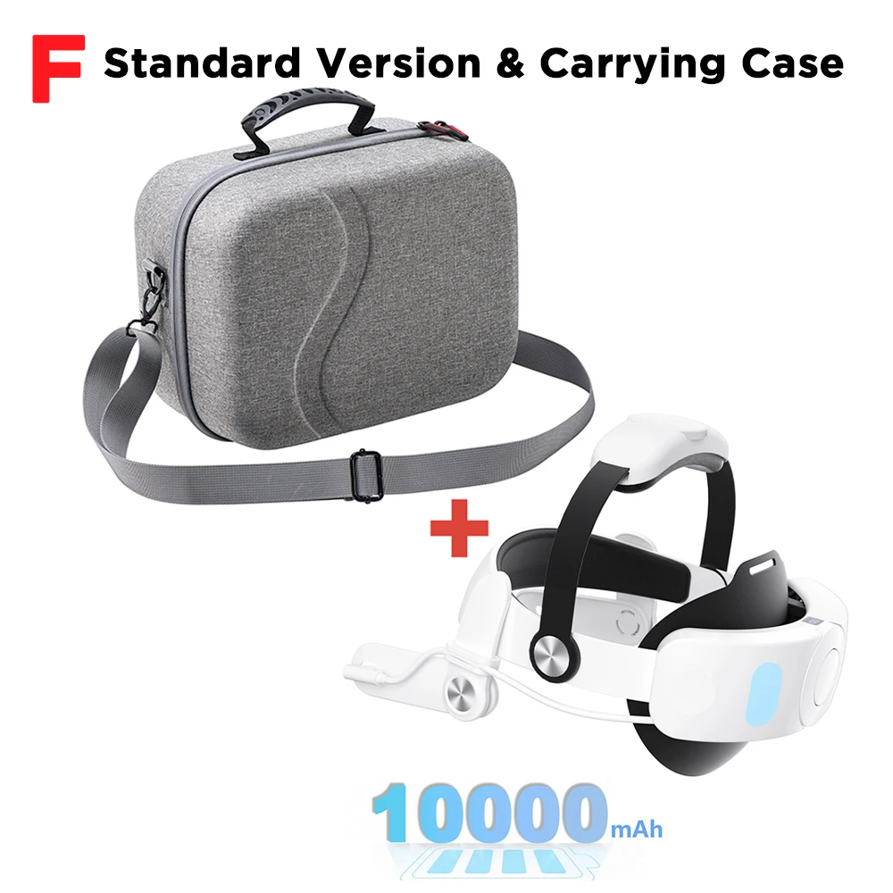 10000 mAh batterij Comfort hoofdband voor Meta Quest 3/3s Vervanging Elite Strap PD18W Opladen Verbeterde speeltijd, draagtas