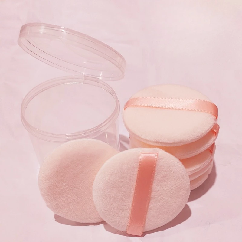 5 قطع من بودرة الوجه على شكل دائري، منتفخة كريم الأساس المحمولة الناعمة لمستحضرات التجميل، إسفنجة أساس للمكياج، أدوات تجميل احترافية