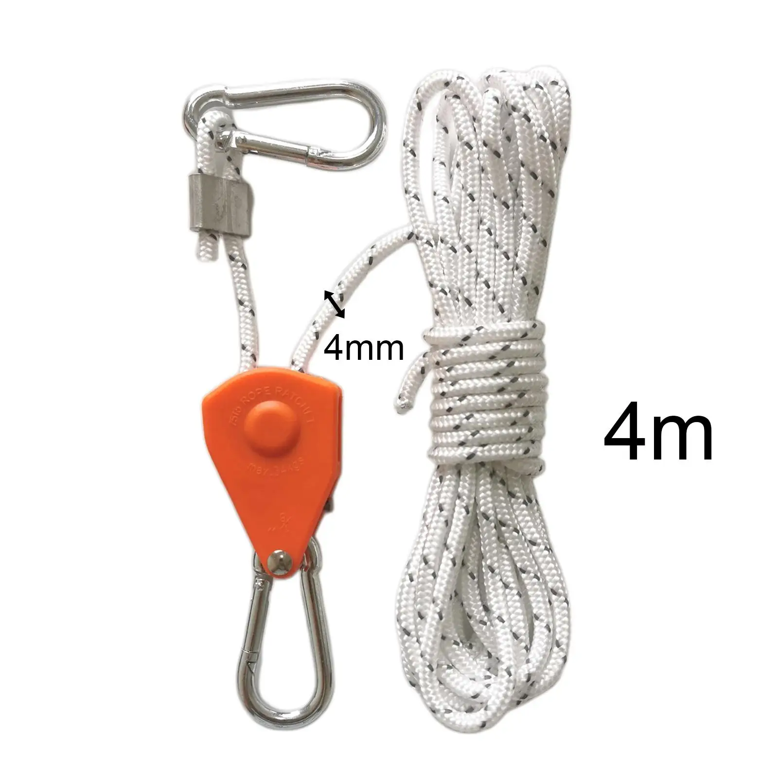 Reflective Tent Guy Line Pulley Regulator Adjustable Rope Hanger Heavy Duty Rope Tightener for Outdoor Tarp Canopy