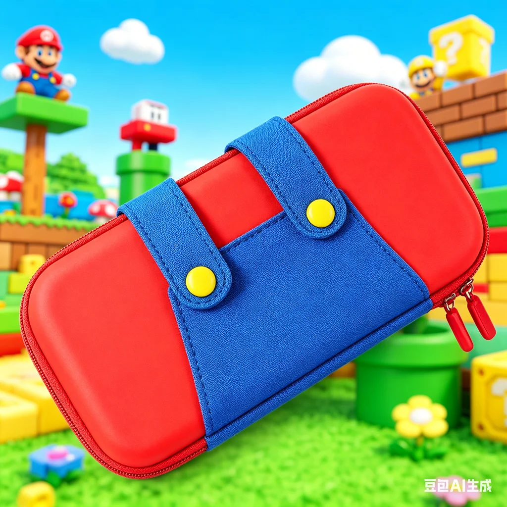 Retro Style Hard Shell Travel Case for Nintendo Switch 2 Holds 10 Cartridges Securely in Elastic Loops