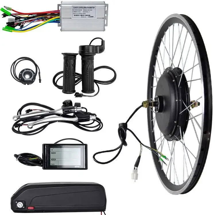 

Popular DC Motor 500W 1000W 1500W Rear Wheel Motor Electric Bicycle Kit 48V 72V Ebike Kit