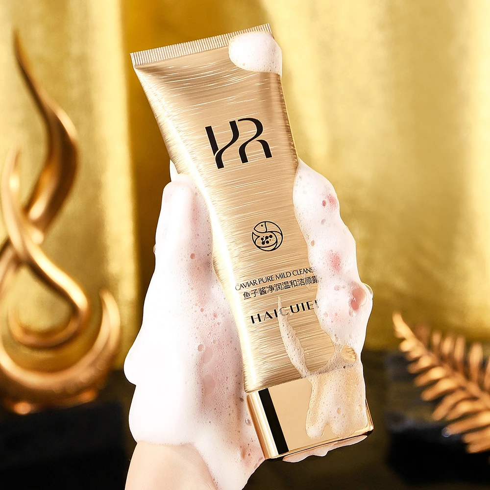 Caviar Moisturizing Gentle Cleansing Lotion Deep Cleaning Dirt Acne Pores Blackheads Foam Skin Care Oil Control Facial Cleanser