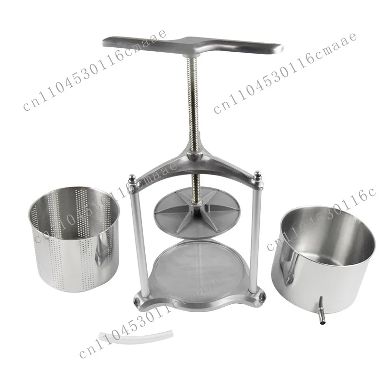 Manual Wine Press 6L Aluminum Frame 304 Stainless Steel Barrel Presses Cheese Vegetable Filling Medicine Residue Squeezing Water