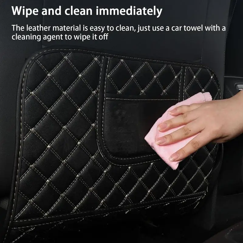 Auto Anti Kick Mat Pad Car Seat Back Cover Protector For Kids Auto Organizer With Storage Pockets Protects Against Mud Dirt For