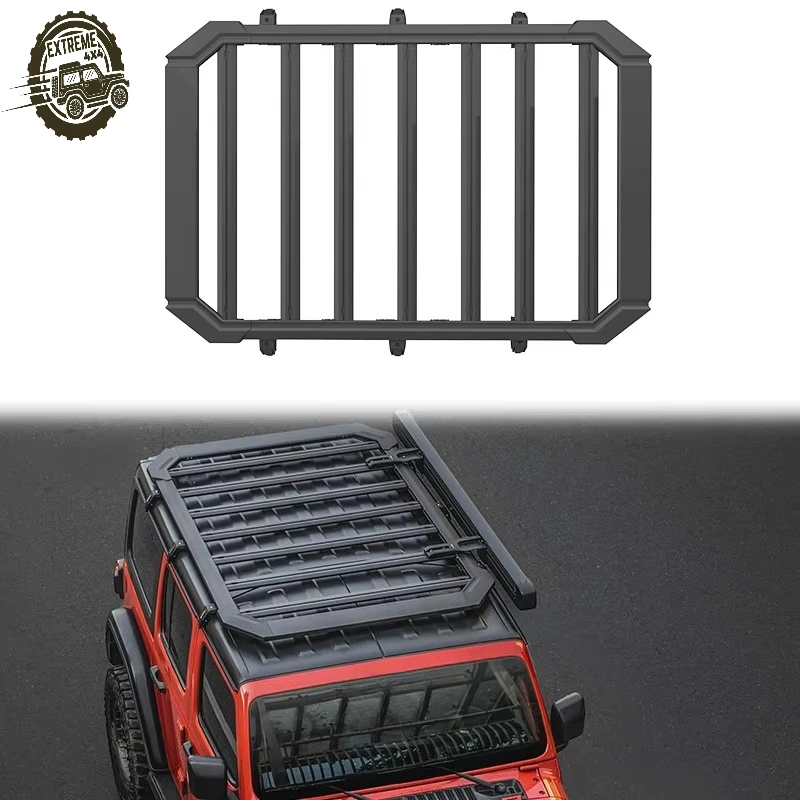 Offroad 4x4 Aluminum Truck Car Roof Racks Rail Multifunctional Top Luggage Cargo Carrier & Bracket for jeep JL/4XE Accessoires