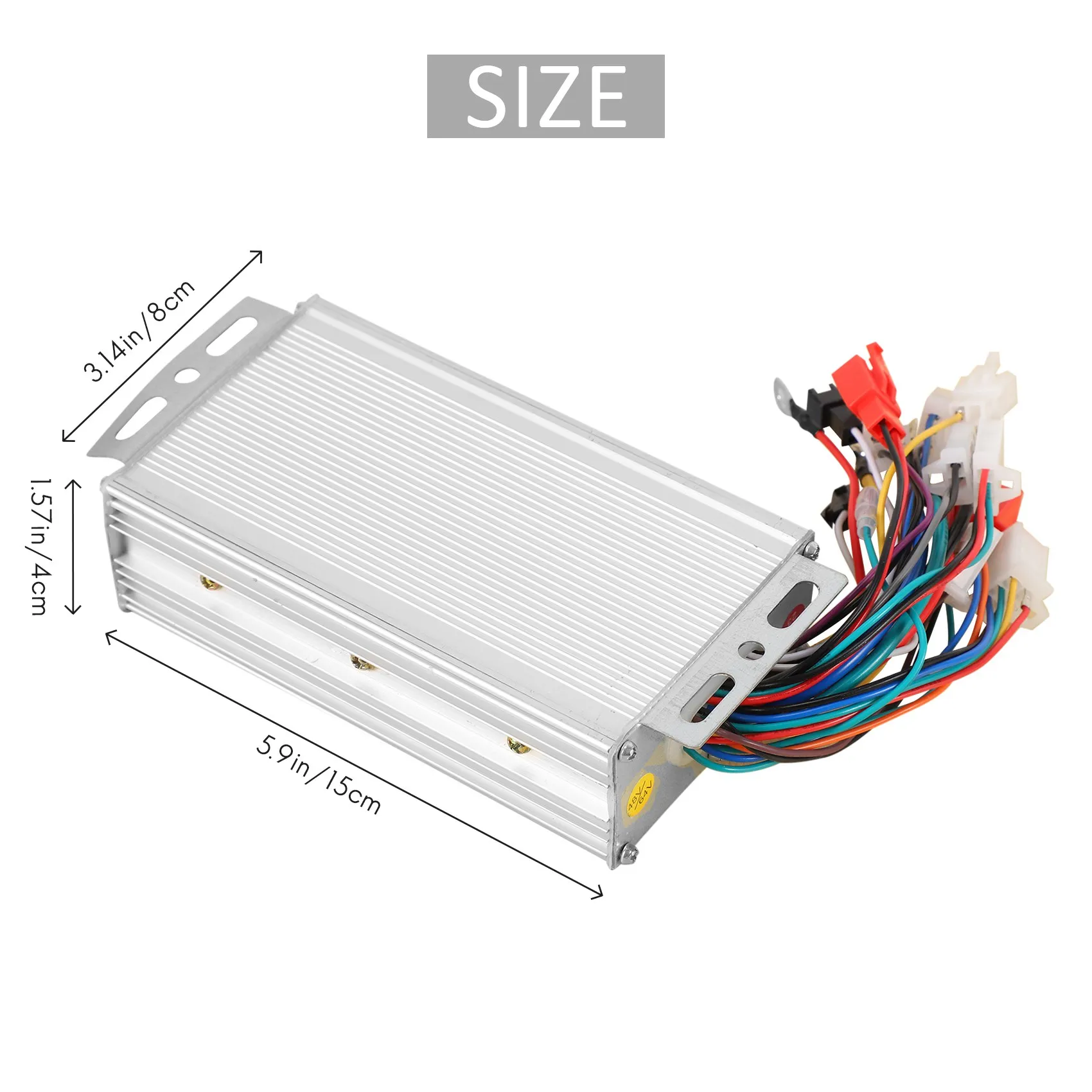 ตัวควบคุมมอเตอร์ไร้แปรงถ่านสำหรับจักรยานไฟฟ้าสกู๊ตเตอร์มอเตอร์อลูมิเนียมอัลลอยด์ไร้แปรงถ่าน48V 500W