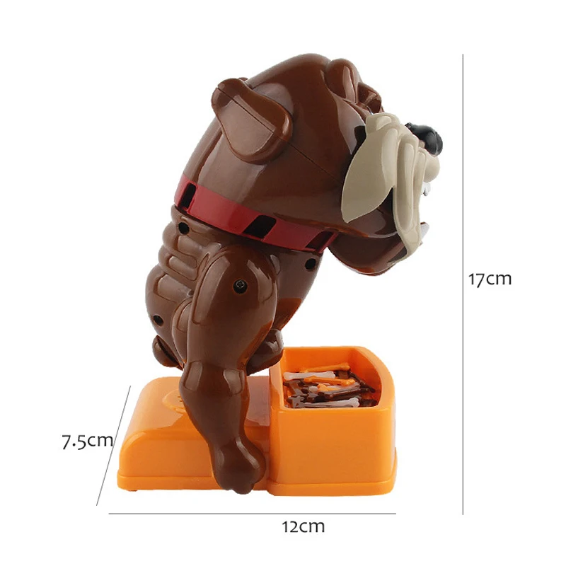 Bulldog Funny Prank Toys Don't Take Buster's Bones Bad Dog Chew Bone Action Games Parents Interactive Toys Game Kids Xmas Gift