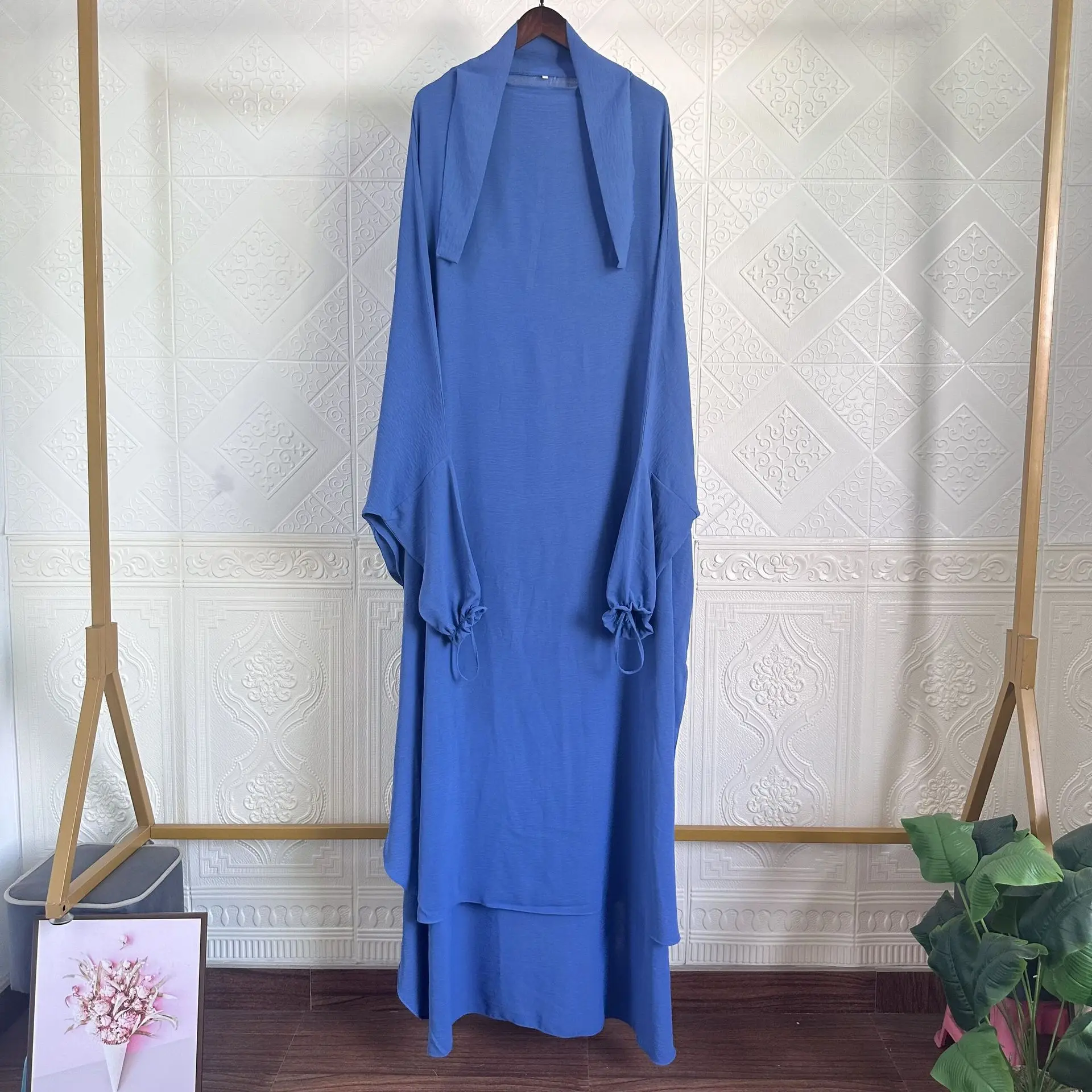 One Piece Amira Abaya Long Khimar Muslim Women Overhead Hijab Maxi Dress Turkey Eid Ramadan Kaftan Prayer Garment Burqa Clothing