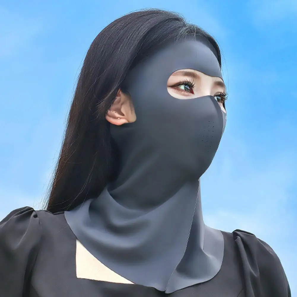 Sunscreen Mask Anti-UV Traceless Summer Mask Breathable Ice Feel Sunshade Face Protection Neck Wrap CoverFace Mask