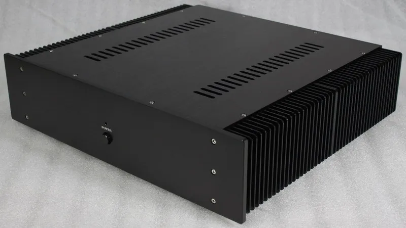 

Black WA16 all-aluminum, pure rear amplifier chassis