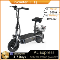 iScooter F2 City Electric Scooter 500W Electric Scooter 10 Inch Pneumatic Tire 36V 7.8AH Battery Adult Electric Scooter