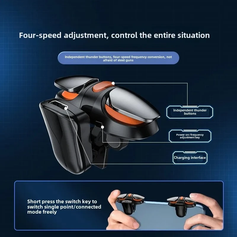 Mobile Game Evil Clutches Artifact Six-finger Continuous Shooting Auxiliary Buttons Tablet  Artifact Naraka Bladepoint Mobile
