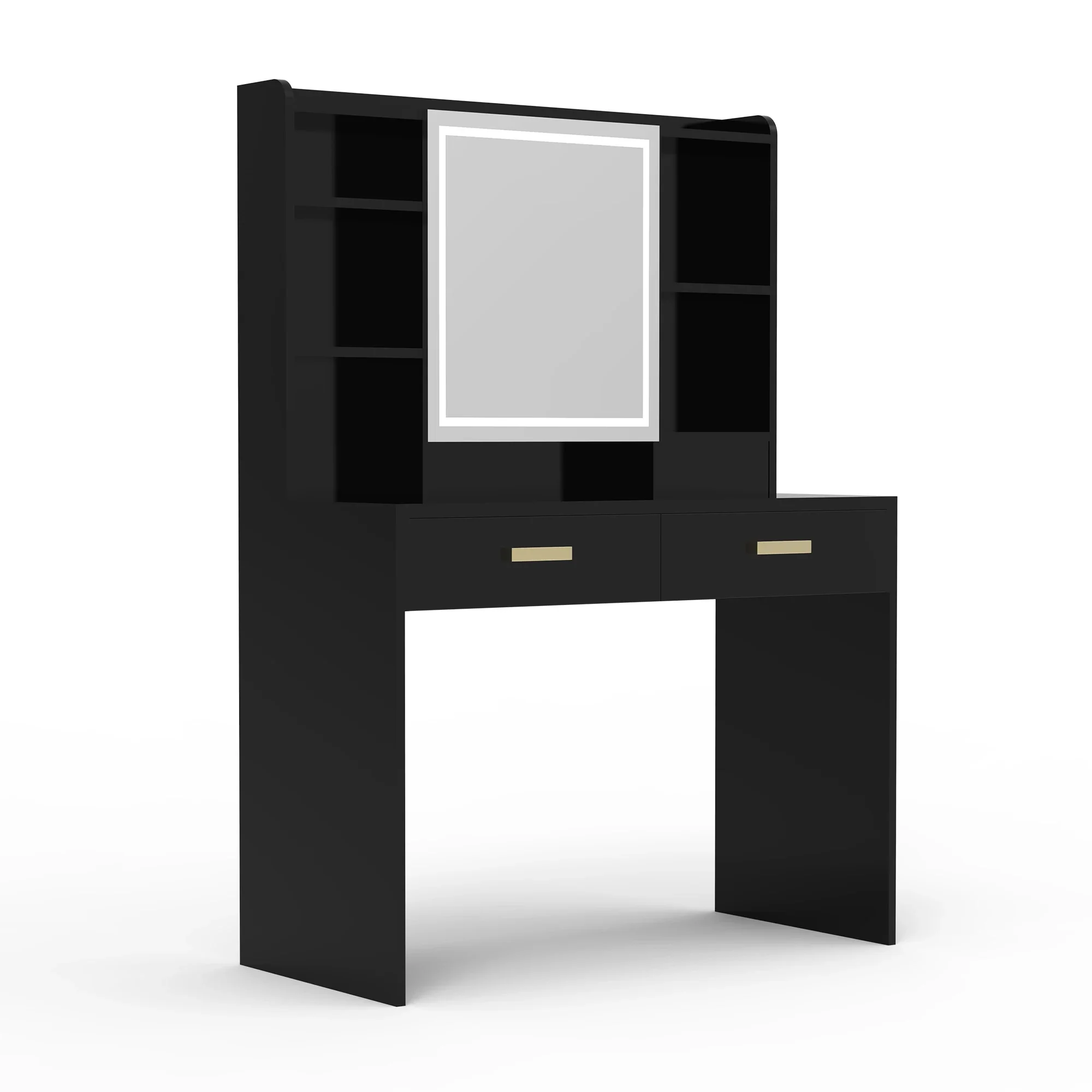 

For Modernes mehrstufiges Kommoden set mit verstellbaren Lichtern MDF-Holzplatte Glass piegel Home Schlafzimmer