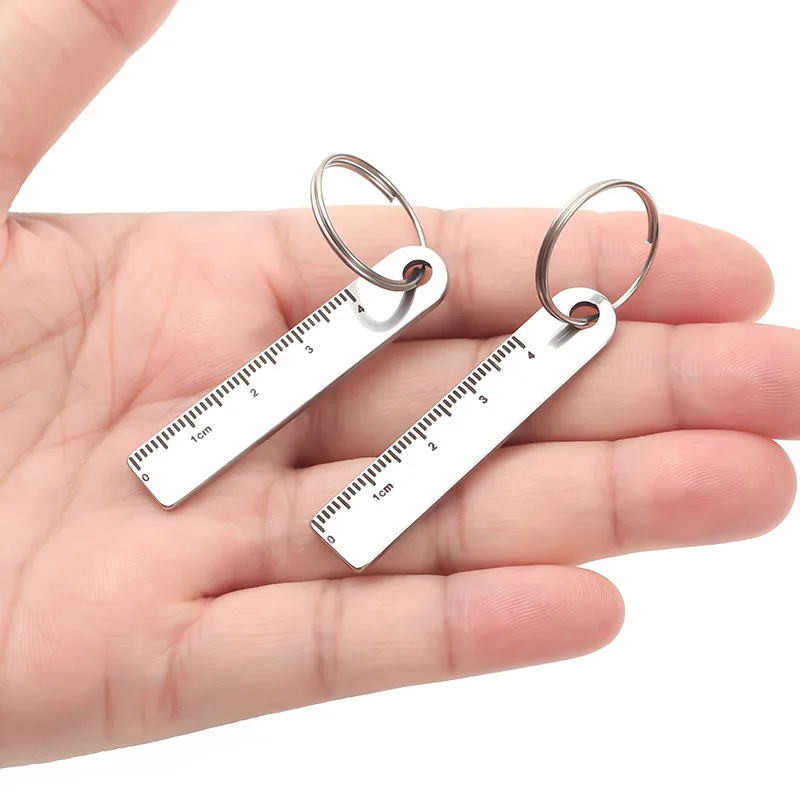 2pcs Mini Vernier Calipers, Accessories, Compact Pendants, Measuring Tools, Portable Bags, Small Keychains for Home Use