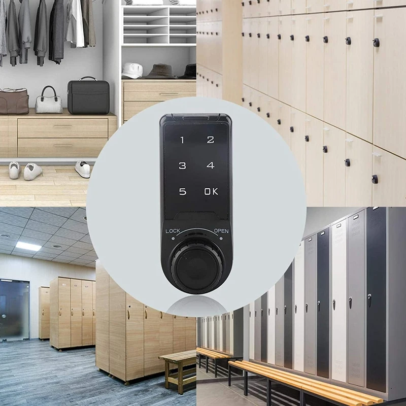 Combination Lock, Door Access Digital Electronic Security Cabinet Coded Locker Contact Keypad Password Key Access Lock