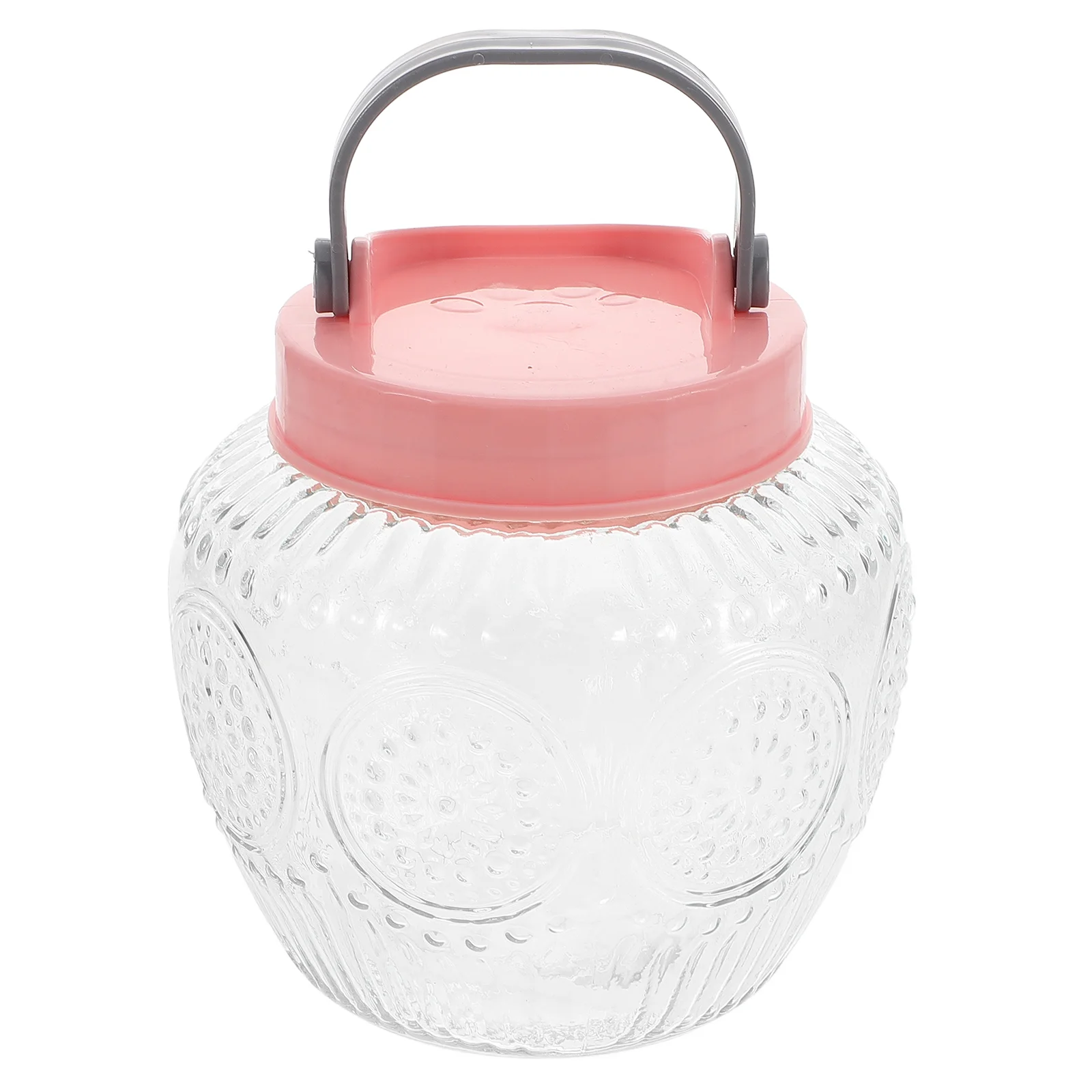 Storage Jar High Transparency Airtight Lid Pickle Container Handle for Kitchen Food Preservation 120ml Clear Canister