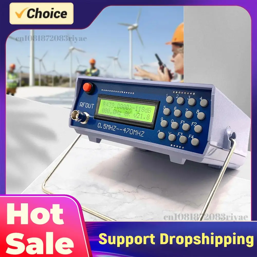 0.5M‑470MHz RF Signal Generator W/ CTCSS FM Interphone Signal Generator Frequency Meter Tester for FM Radio Walkie-Talkie Debug