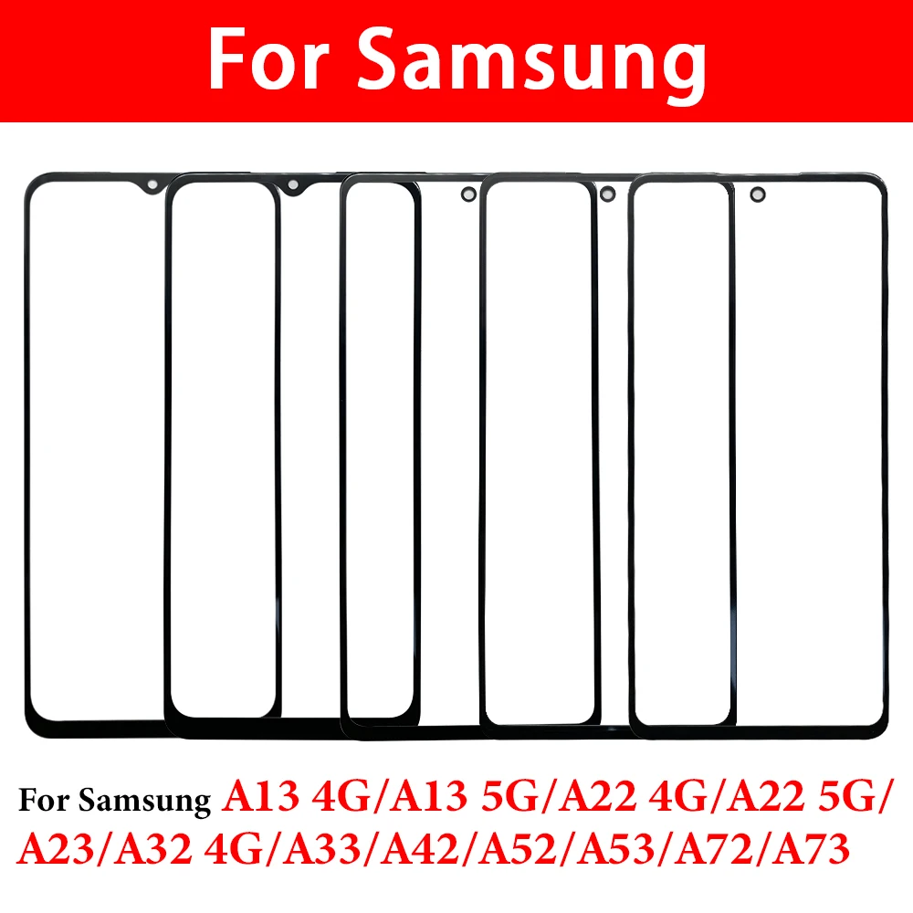 

10 шт. для Samsung A13 A22 A23 A32 A33 A42 A52 A53 A72 A73 Переднее стекло объектива сенсорная панель с OCA Замена