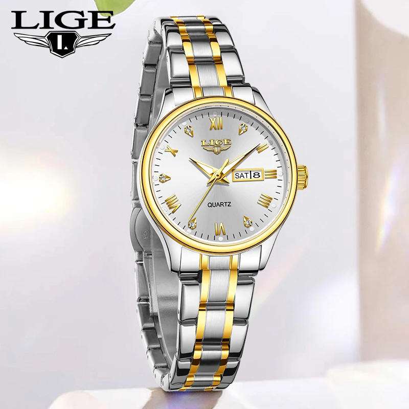 

Новинка 2023 года, роскошные женские часы LIGE, модные брендовые элегантные кварцевые наручные часы, водонепроницаемые светящиеся женские часы, подарки Reloj Mujer