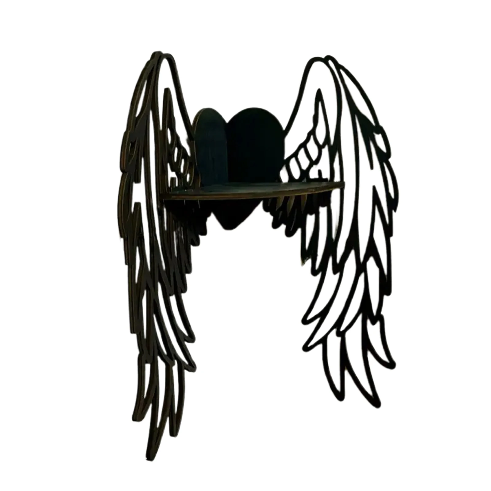 Corn Shelves for Wall Creative Wooden Angel Wing Floating Shelf for Office Living Room Bedroom Bathroom
