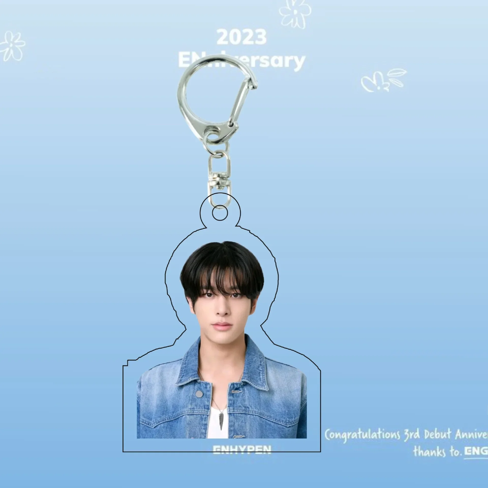 Korean Boy Band Member SUNGHOON NI-KI ID Photo 3rd Anniversary Commemorative Keychain Transparent Backpack Pendant Fans Gifts