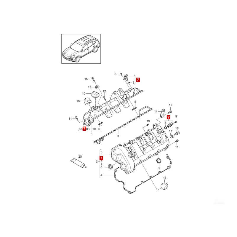 Ca ye nn e  Pa na me ra Camshaft position sensor Hall sensor  94860610600/948 606 106 00 0232103088/023 210 308 8